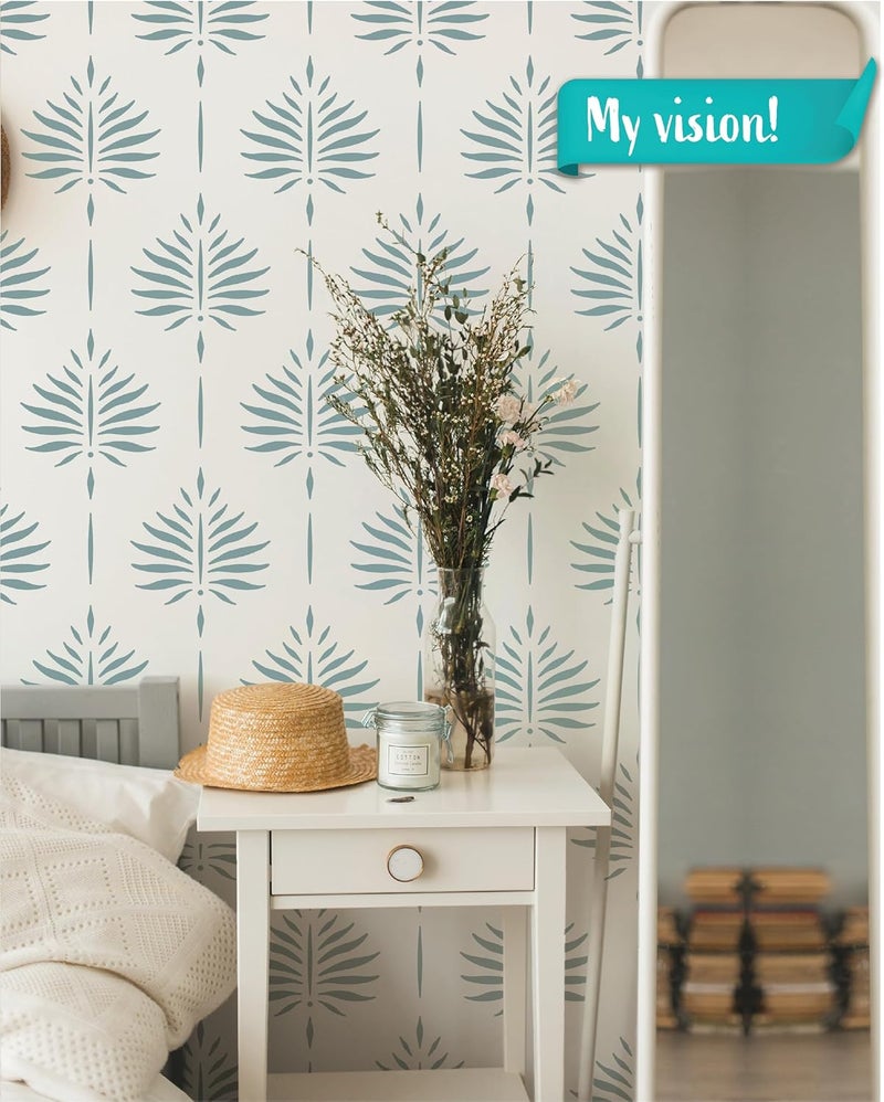 STENCILIT ® Fern Wall Stencil for Painting - 2 Pack of 17 x 22.5 in Stencil, Wall Stencils for Painting Large Pattern, Modern Large Wall Stencils - Image 4